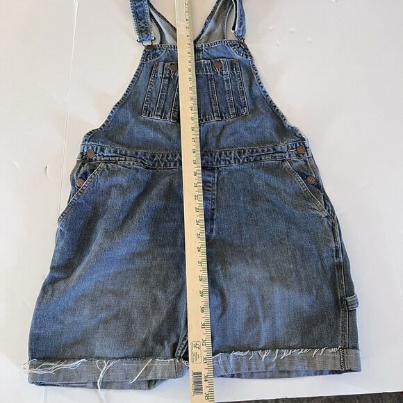 OshKosh Girls Denim Overalls Blue Size 12L Adjustable Straps Multiple Pockets - Picture 13 of 16